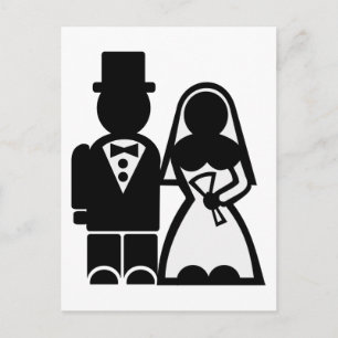 Cartão Postal Casal Bridal