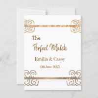 Casal combinado perfeito brilho dourado vintage na