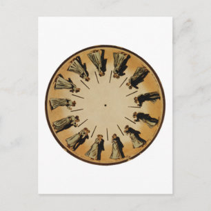 Cartão Postal Casal da Muybridge em Pés-Fenakistoscópio