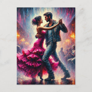 Cartão Postal Casal dança num clube noturno