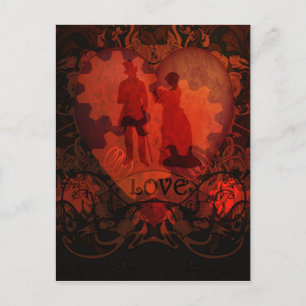 Cartão Postal Casal DE AMOR VICTORIANO STEAMPUNK