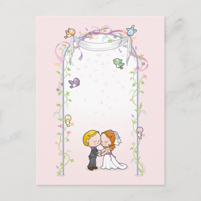 Cartão Postal Casal de casamento (Frente)