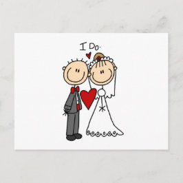 Cartão Postal Casal de casamento I Do T-shirts e presentes