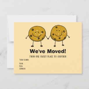 Cartão Postal Casal de Cookie bonito "Nós nos movemos"
