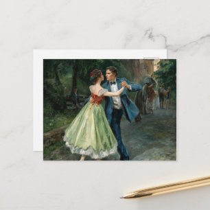 Cartão Postal Casal de dança na rua, Elegante