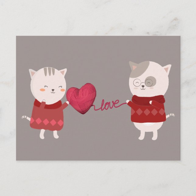 Cartão Postal Casal de desenho (Frente)