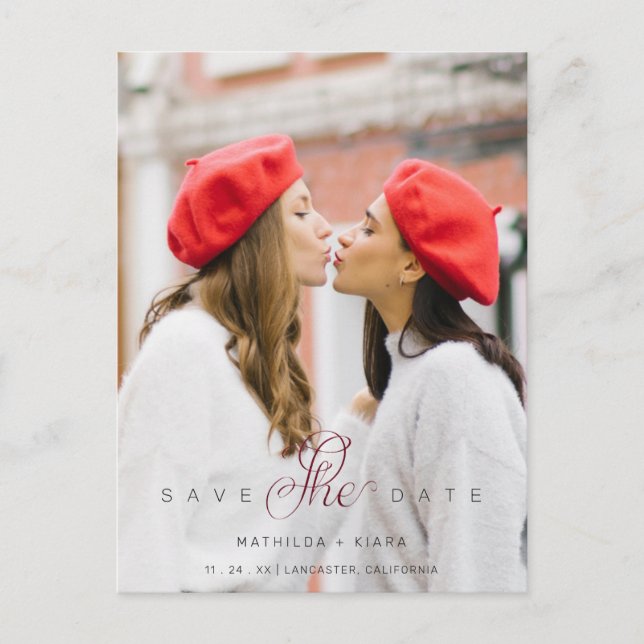 Cartão Postal Casal de Lésbica com Gay de de Fotografia Personal (Frente)