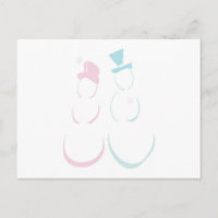 Casal de neve em rosa gelado e azul