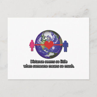 Cartão Postal Casal de Relação de Longa Distância