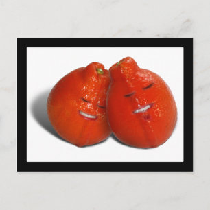 Cartão Postal Casal de tangerina (laranja você também ama?)