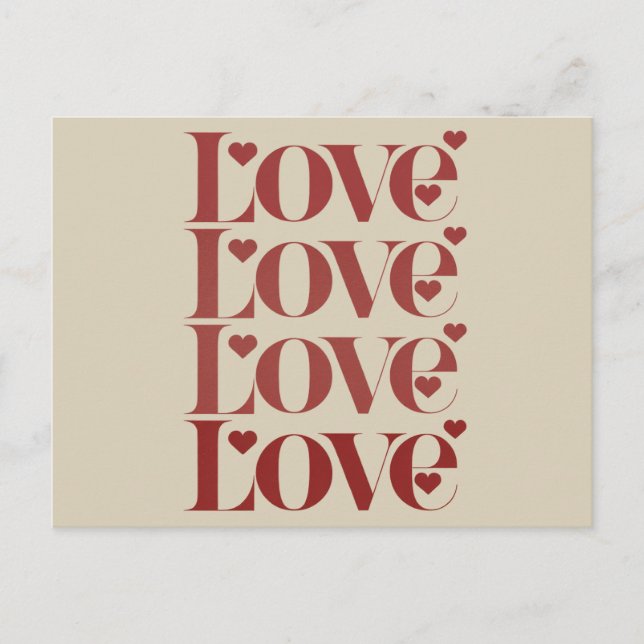 Cartão Postal Casal do Feliz dia de os namorados de amor (Frente)