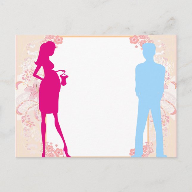 Cartão Postal casal esperando bebê (Frente)