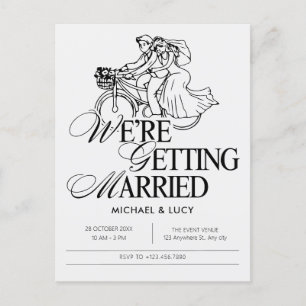 Cartão Postal Casal ilustrativo de casamento