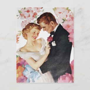 Cartão Postal Casal jovem no visto formal