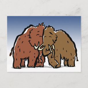 Cartão Postal casal mamute