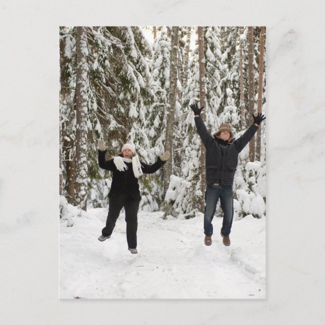 Cartão Postal Casal na floresta (Frente)