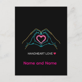 Cartão Postal Casal Realista de Luxo de Mão Dada com Aliança de