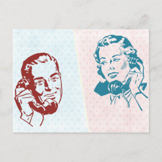 Cartão Postal Casal Retroativo