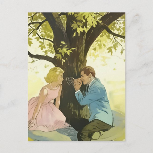 Cartão Postal Casal Retroativo (Frente)