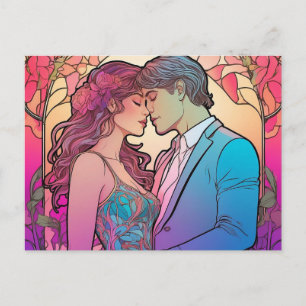 Cartão Postal Casal Romântico Lindo
