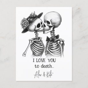 Cartão Postal Casal Skeleton