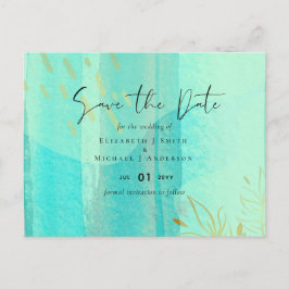 Cartão Postal Casamento Abstrato Moderno Japandi Escandinavo