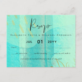 Cartão Postal Casamento Abstrato Moderno Japandi Escandinavo