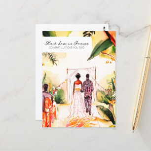 Cartão Postal Casamento Afro-Americano