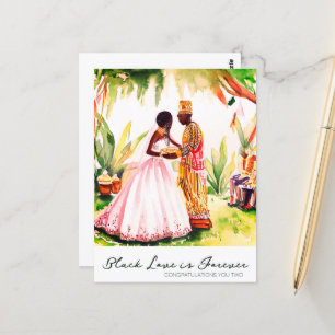 Cartão Postal Casamento Afro-Americano