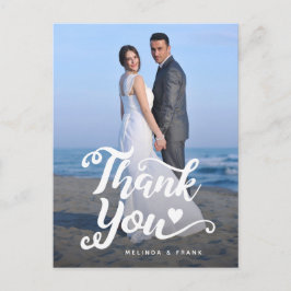 Cartão Postal Casamento Agradecimento | Roteiro Manuscrito Sobre