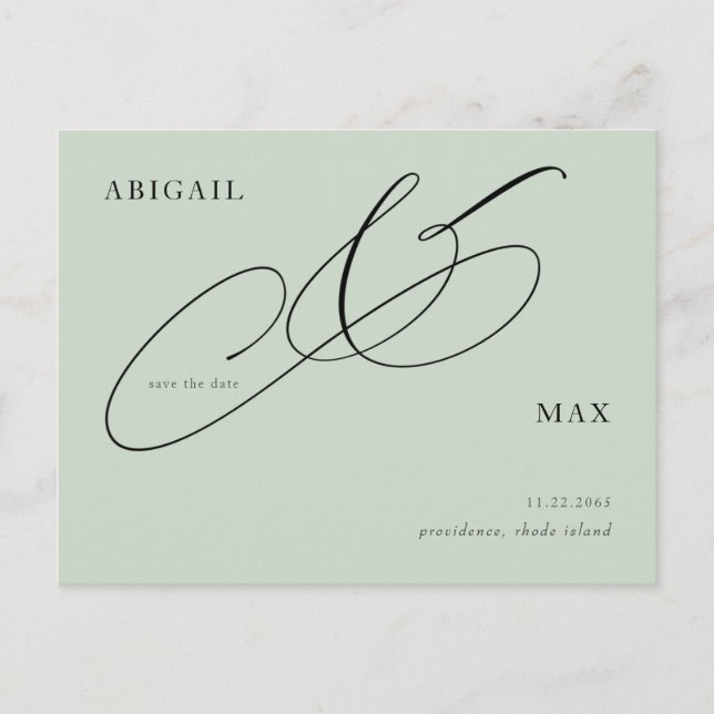 Cartão Postal Casamento ao quadrado do eterno Salve a Data (Frente)