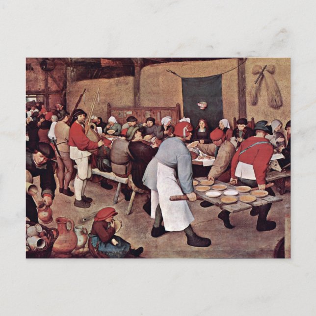 Cartão Postal Casamento Camponês De Bruegel D. Ä. Pieter (Frente)