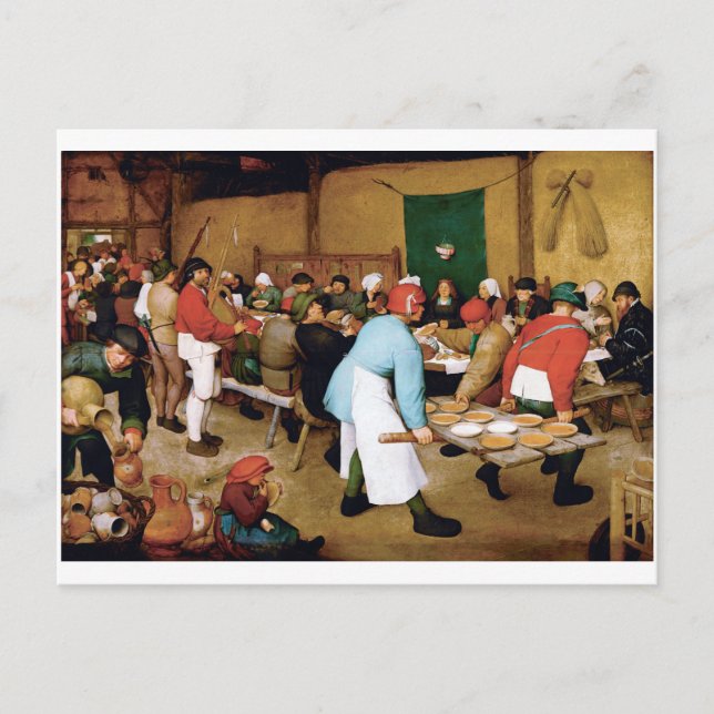 Cartão Postal Casamento Camponês, Pieter Bruegel (Frente)