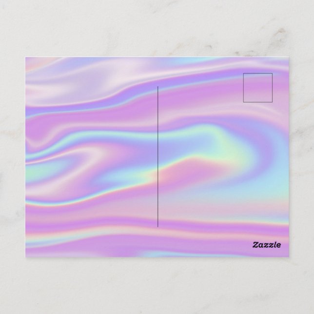 Cartão Postal Casamento Casado Holográfico Divertido Salve A Dat (Verso)