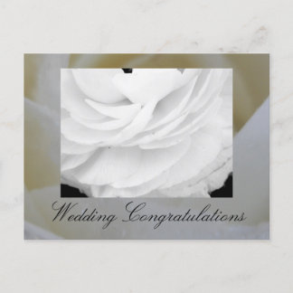 Cartão Postal Casamento Clássico Preto e Branco