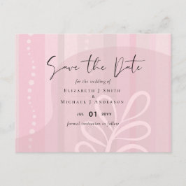 Cartão Postal Casamento com Abstrato moderno japonês escandinavo