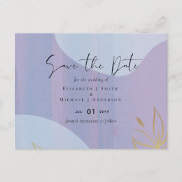 Cartão Postal Casamento com Abstrato moderno japonês escandinavo