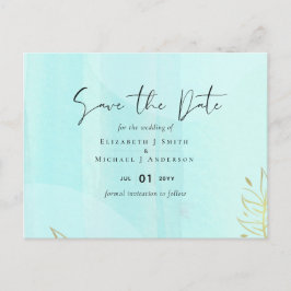 Cartão Postal Casamento com Abstrato moderno japonês escandinavo