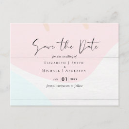 Cartão Postal Casamento com Abstrato moderno japonês escandinavo