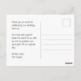 Cartão Postal Casamento com Aquarela Floral Caprichosa