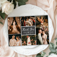 Casamento Da Colagem De Fotos Rustic Chalkboard Ob