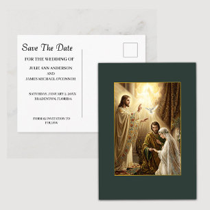 Cartão Postal Casamento da Santíssima Trindade Salve A Data