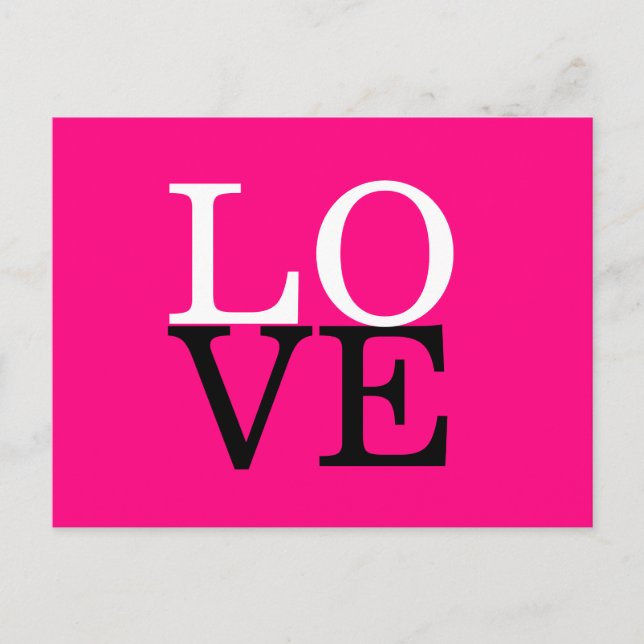 Cartão Postal Casamento de Amor com Fundo de rosa (Frente)