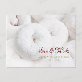 Cartão Postal Casamento de Donut com Açúcar em Pó