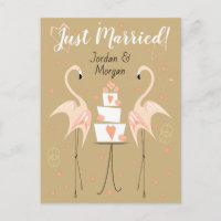 Casamento de Flamingo Recém-Casados Nomes retrato