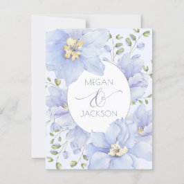 Cartão Postal Casamento de floração de flor mole púrpura