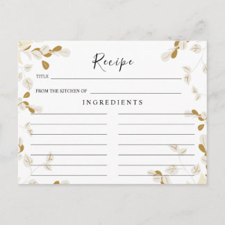 Cartão Postal Casamento de flores silvestres ,Cartão de Receita