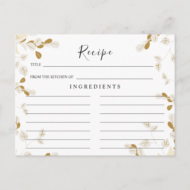 Cartão Postal Casamento de flores silvestres ,Cartão de Receita  (Frente)