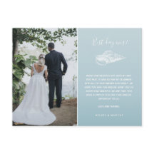 Casamento de Foto da Praia Azul Obrigado