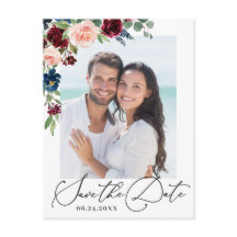 Casamento de FOTO do Marinho Blush Burgundy Salve 